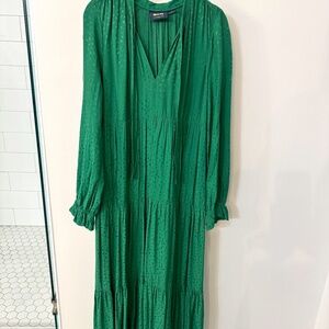 Maeve for Anthropologie Women's Green Maxi Dress Size Small